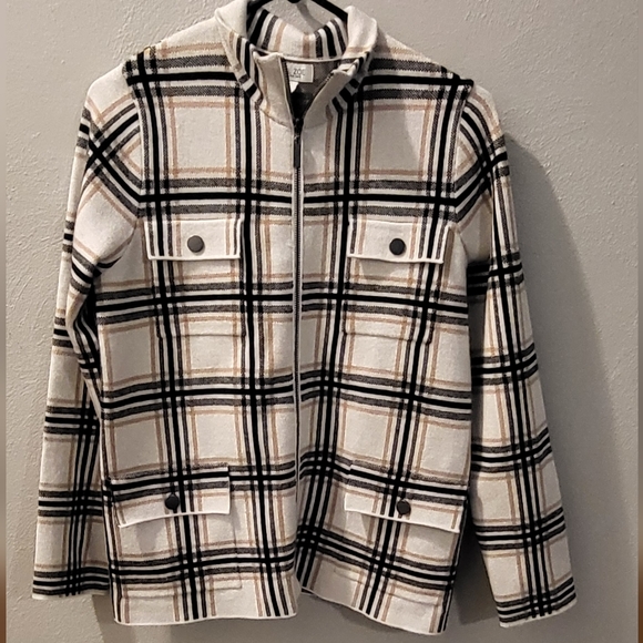 Rachel Zoe Plaid Jacket Size Large - Picture 3 of 5